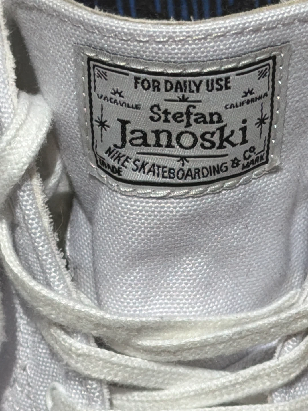 Nike Stefan Janoski White Canvas Sneakers US 8 - photo 2