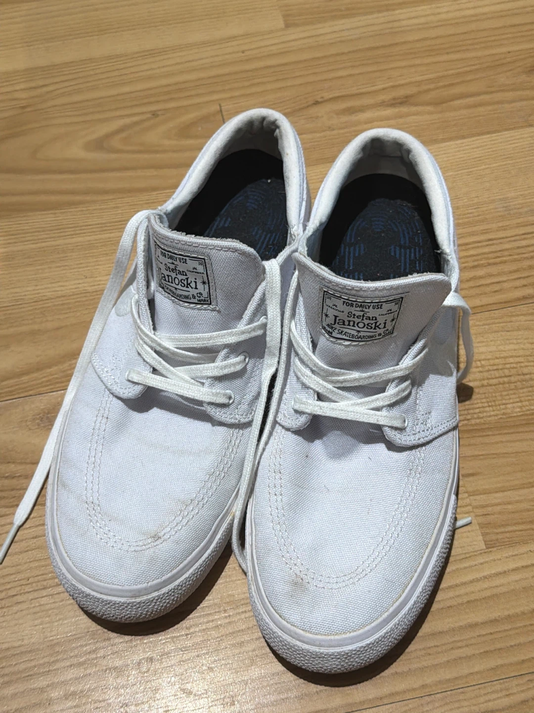 Nike Stefan Janoski White Canvas Sneakers US 8