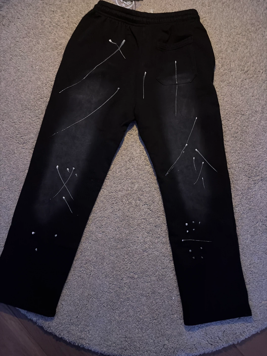 Hellstar Black Painted Sweatpants