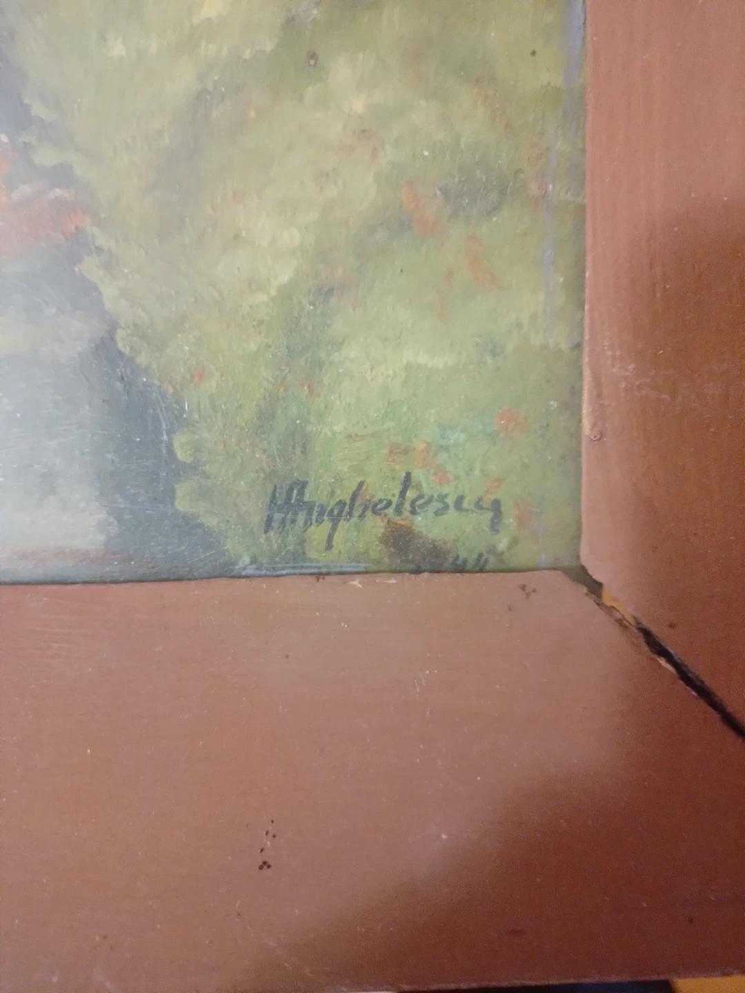 Vintage Landscape Painting by Hughsclesq, 1944