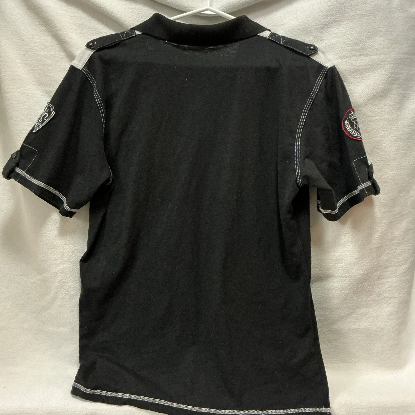 Vertica Sport Men's Black Polo Shirt with Patches - Size Medium - photo 2