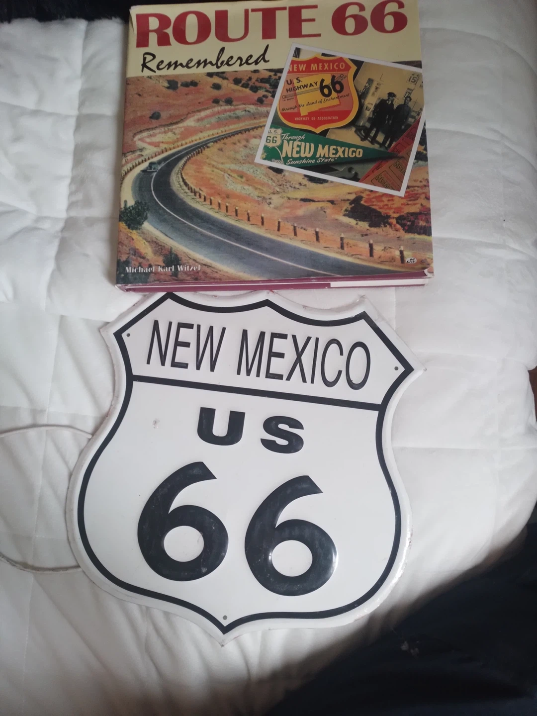 Route 66 Remembered Book and New Mexico US 66 Sign