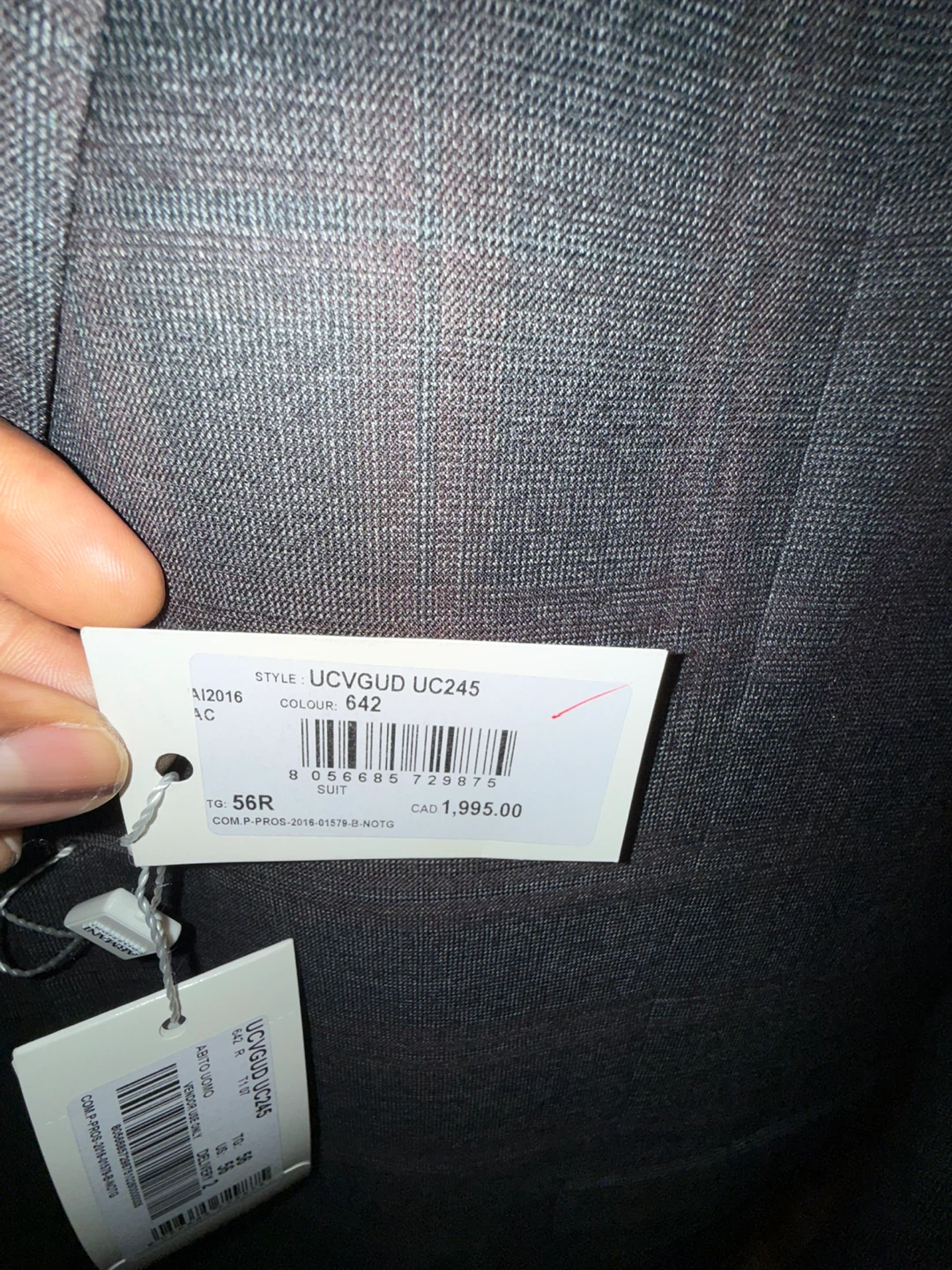 Armani Collezioni Men's Suit Size 56