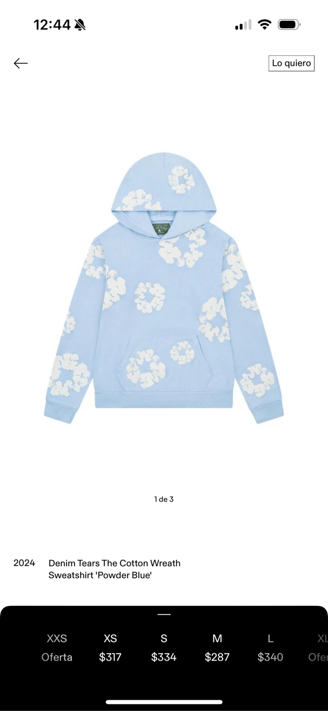 Denim Tears The Cotton Wreath Sweatshirt Powder Blue - photo 3