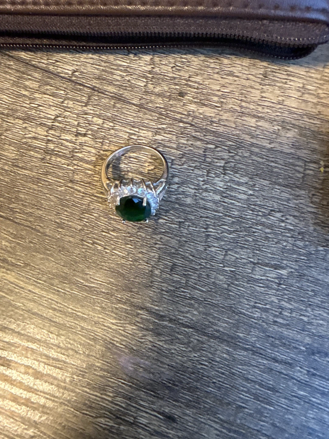 Silver Ring with Green Stone