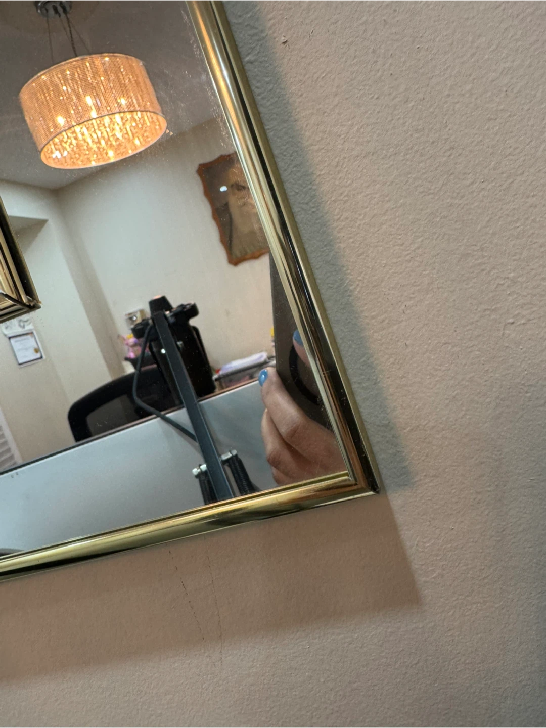 Gold Trim Rectangular Wall Mirror 🏆 - photo 3