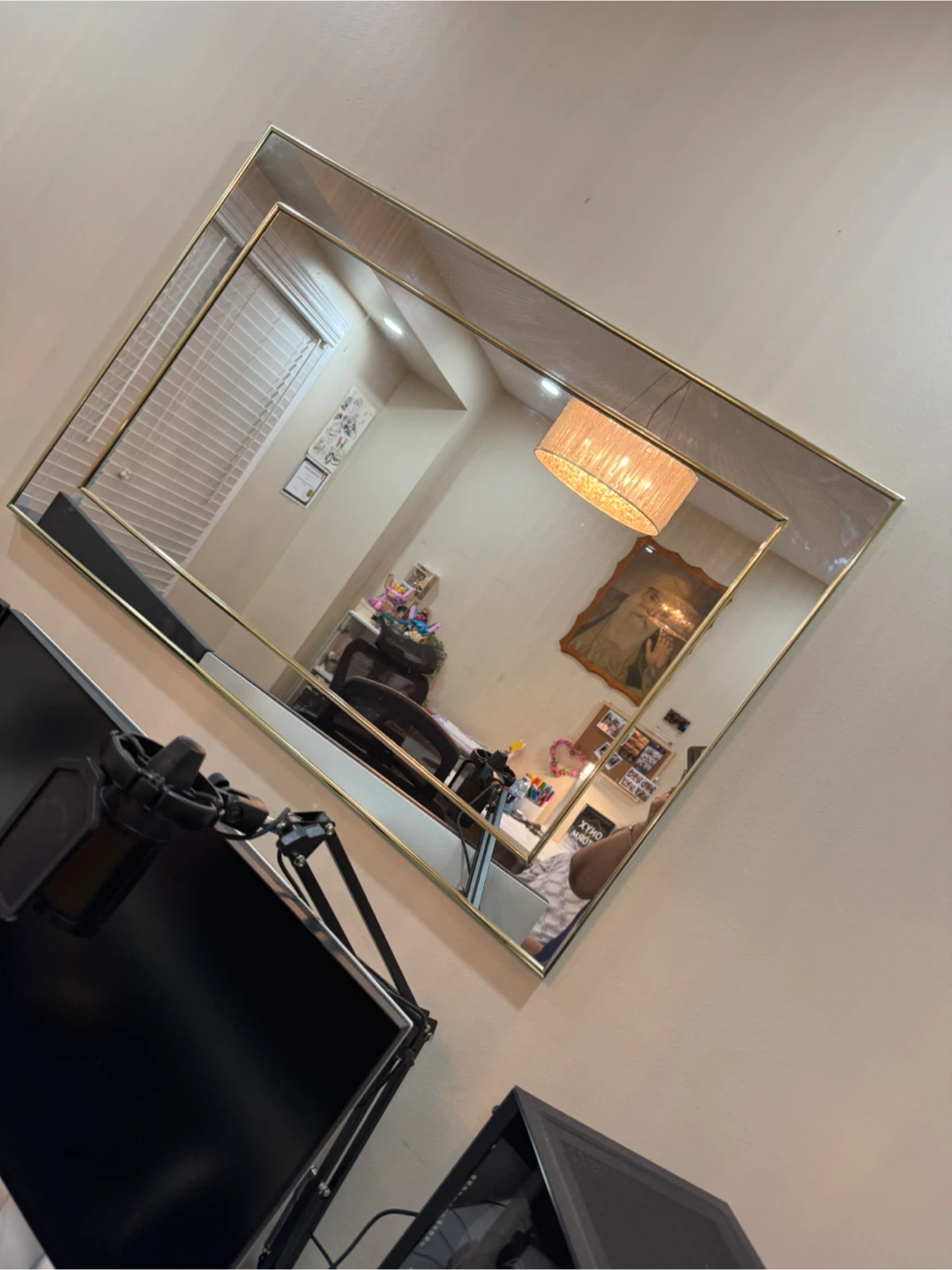 Gold Trim Rectangular Wall Mirror 🏆