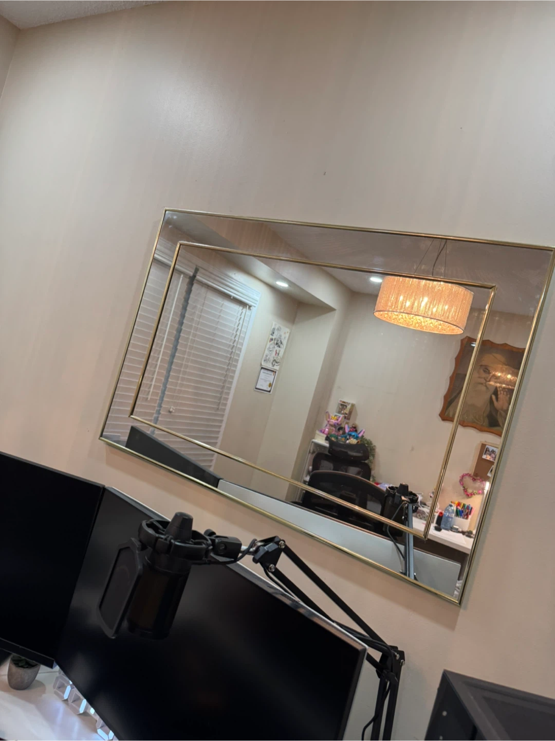 Gold Trim Rectangular Wall Mirror 🏆 - photo 2