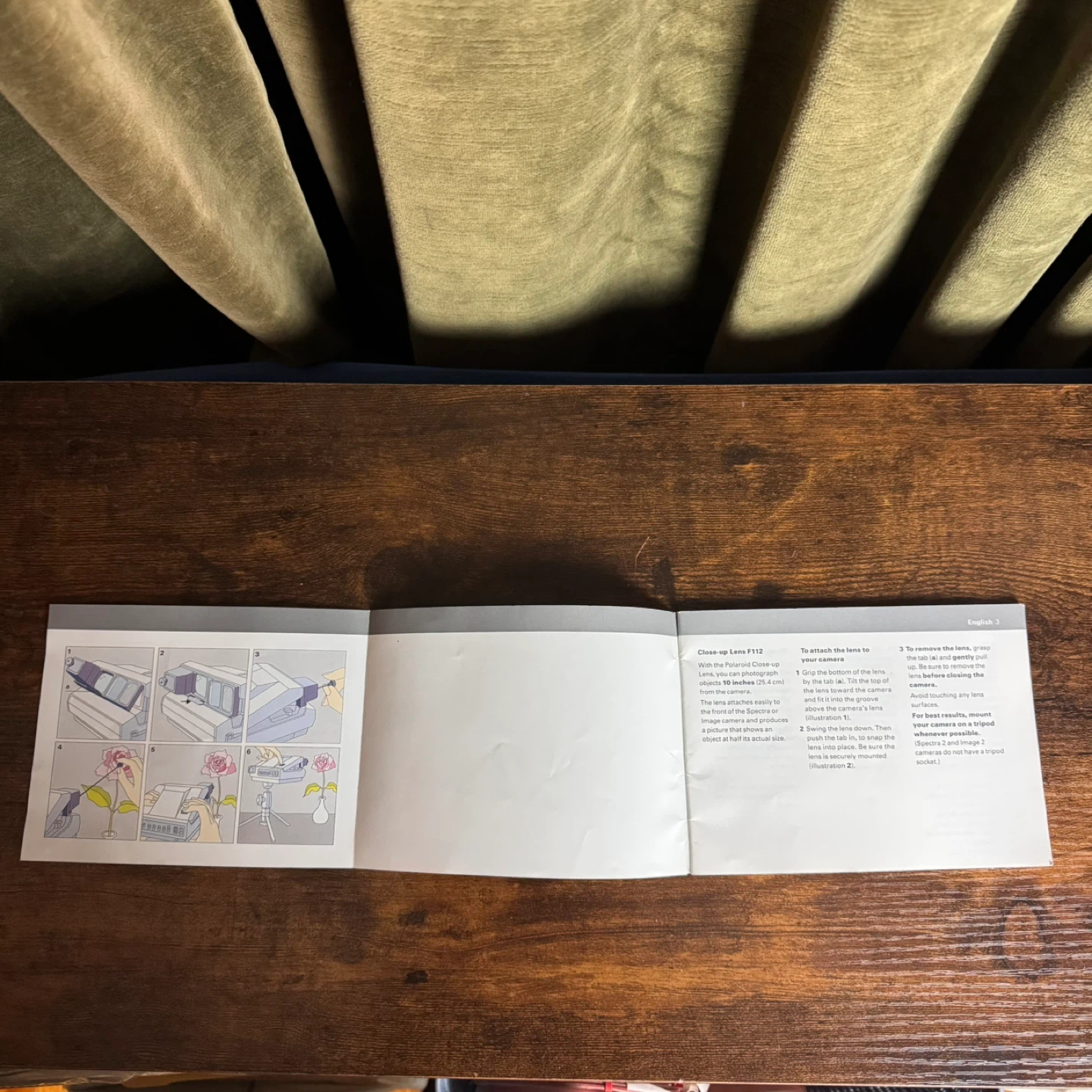 USED Brochure Polaroid Close-up Lens F112 Instruction Booklet - photo 3