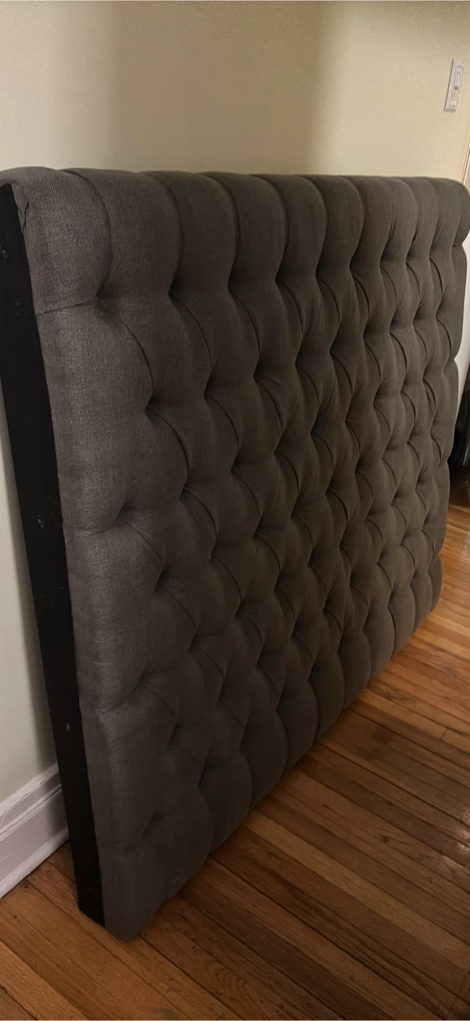 Coaster Camille Upholstered queen Bed Frame - Grey - photo 3