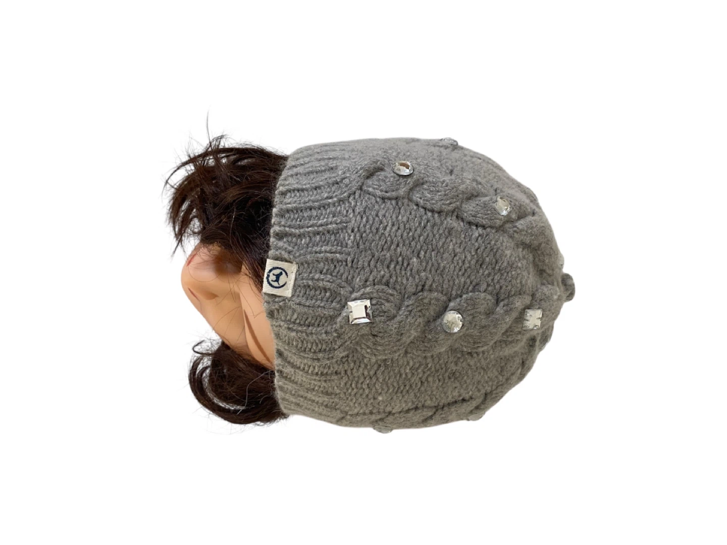 Pink by Victorias Secret Wool Cashmere Knit Crystal Gray Hat - photo 5