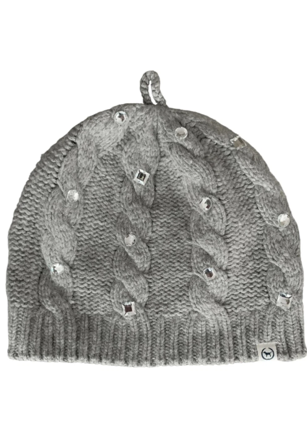 Pink by Victorias Secret Wool Cashmere Knit Crystal Gray Hat
