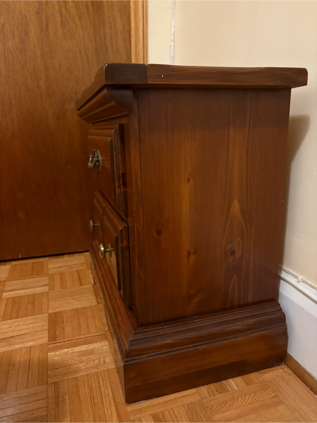 Wooden Nightstand with 2 drawers - photo 3