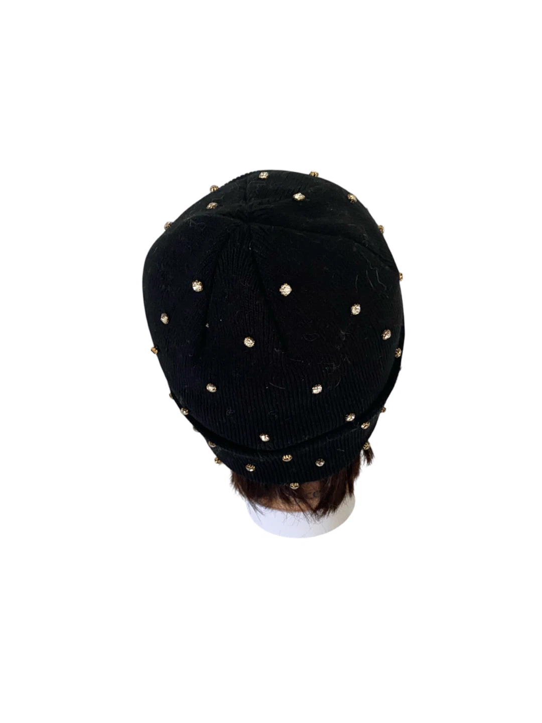 ALDO Black Beanie with Rhinestone and Charm Embellishments - photo 5