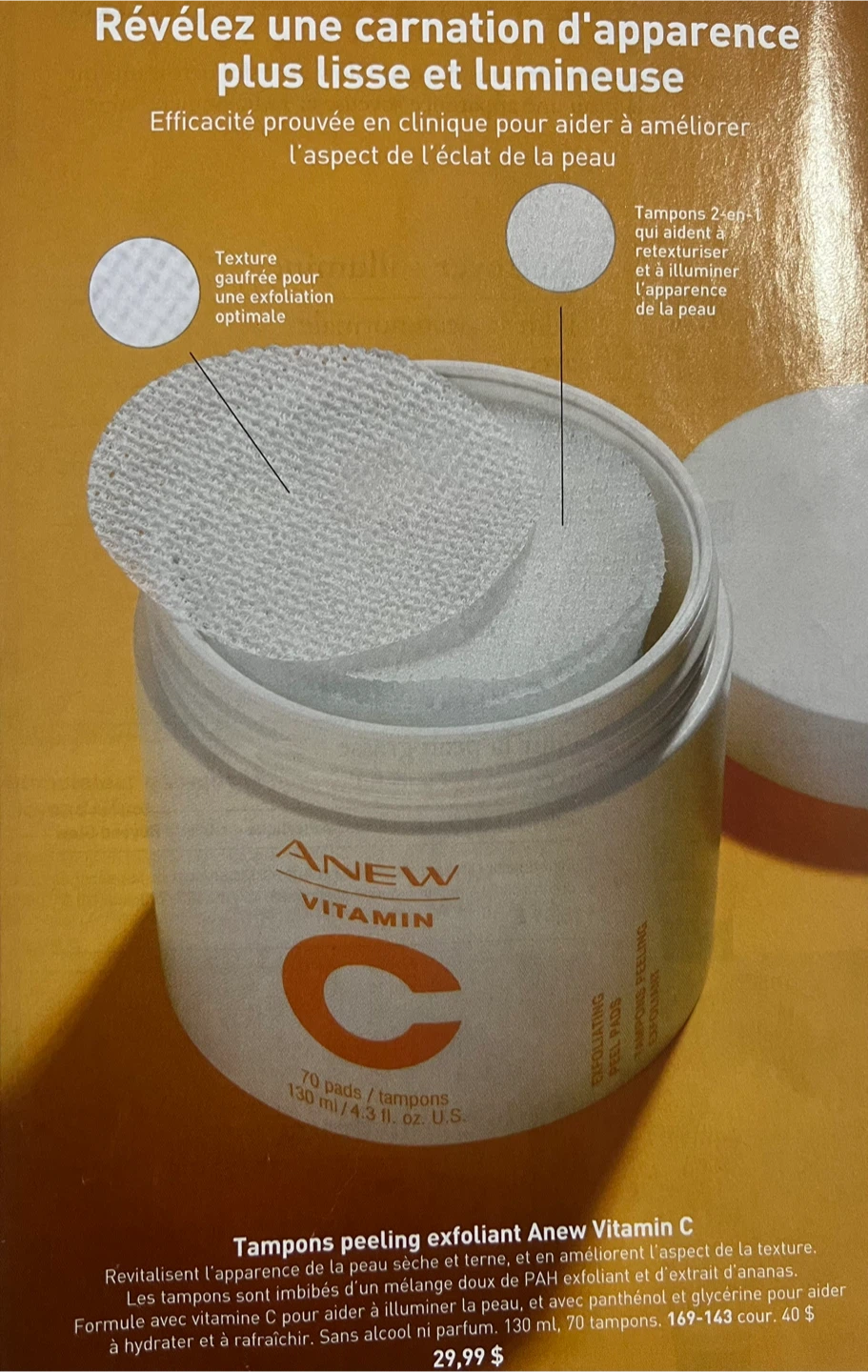 Anew Vitamin C Exfoliating Peel Pads - 70 Count