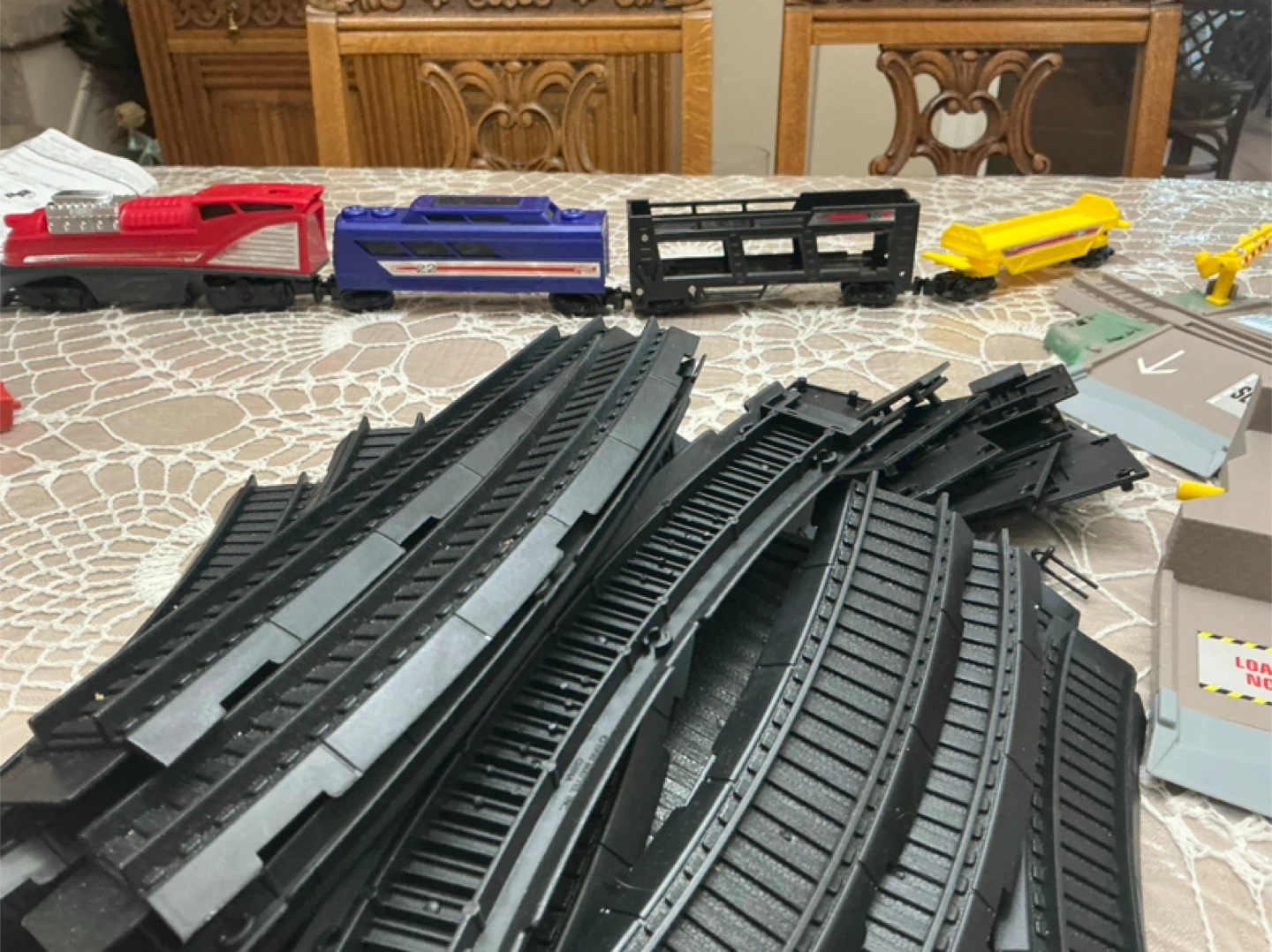 Toy Train Set with Track and Accessories 🏆