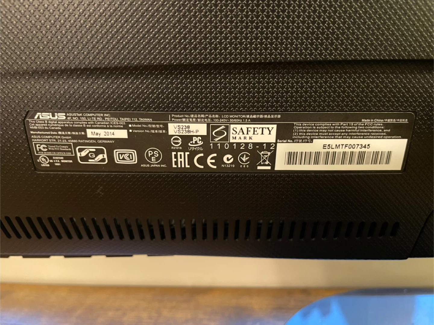 ASUS VS238 23-inch Monitor - photo 3