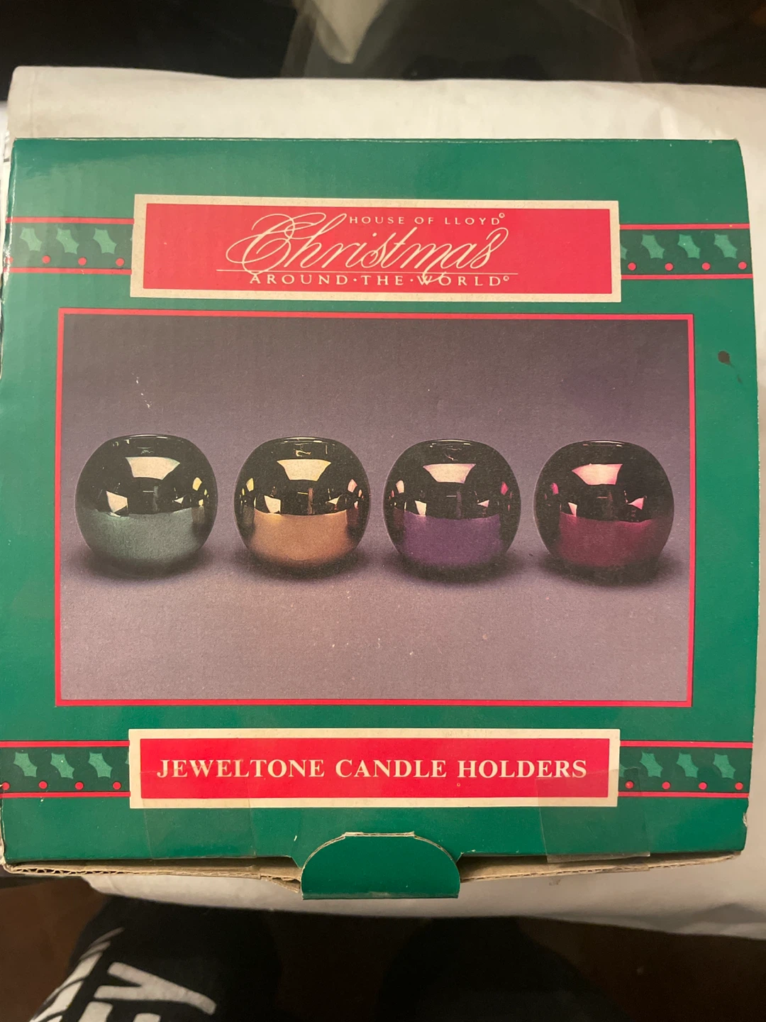 House of Lloyd Jewel Tone Candle Holders Set of 4