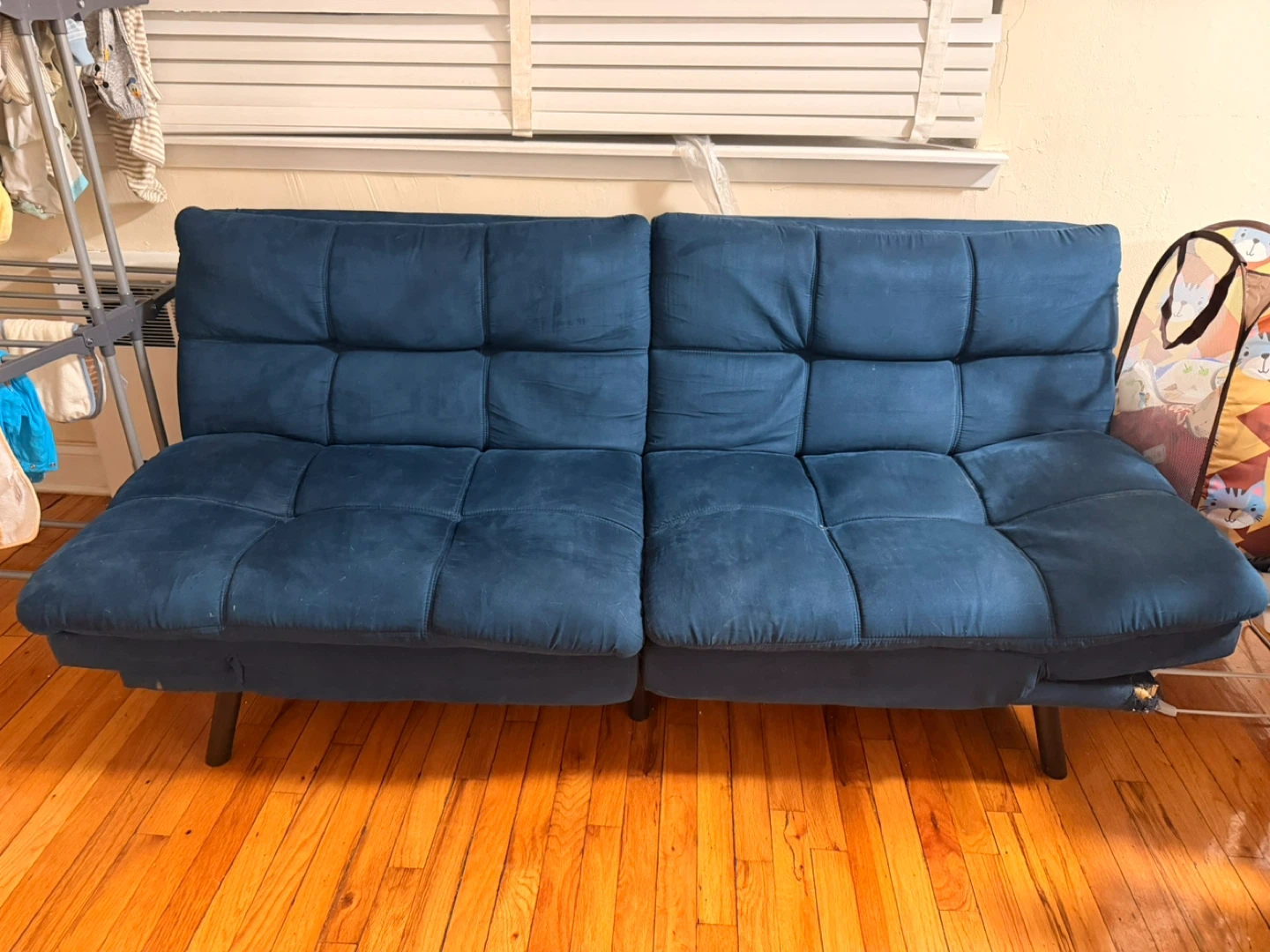 Blue Futon Sofa - photo 2