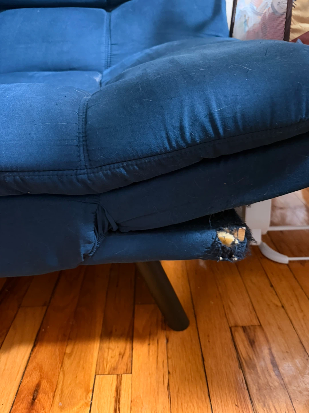 Blue Futon Sofa - photo 3