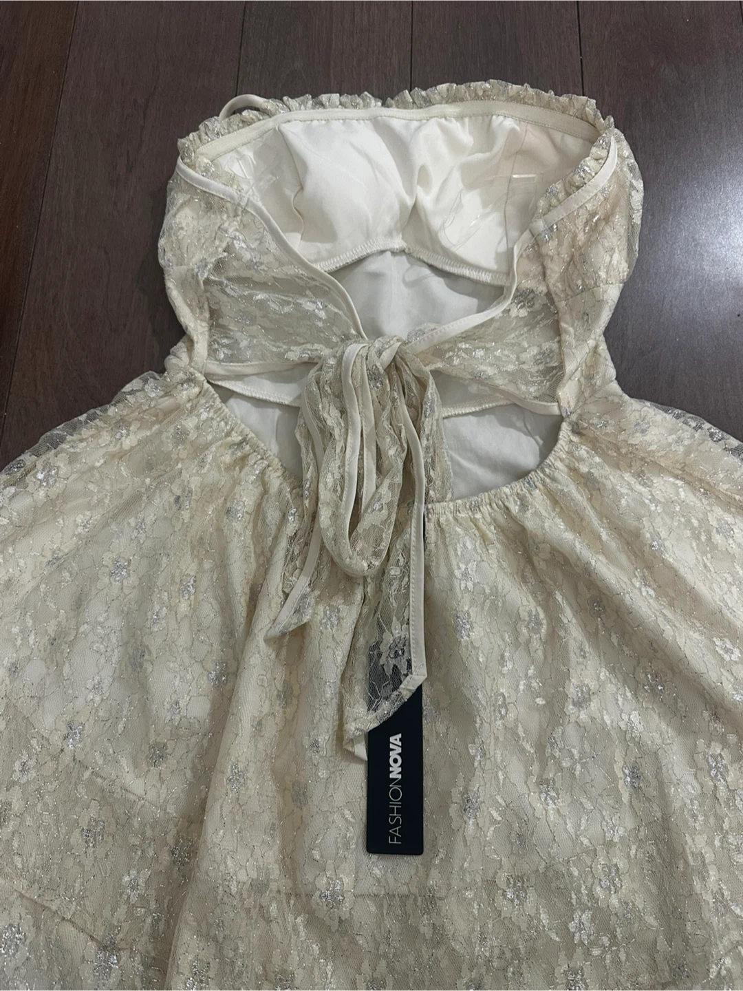 New Fashion Nova Mini Dress Ivory Size M - photo 4