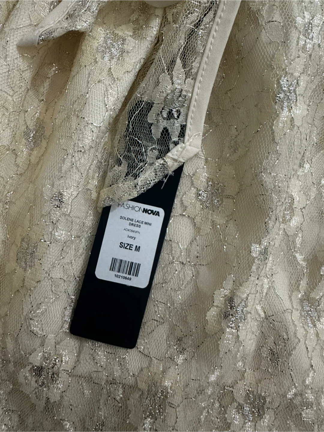 New Fashion Nova Mini Dress Ivory Size M - photo 5
