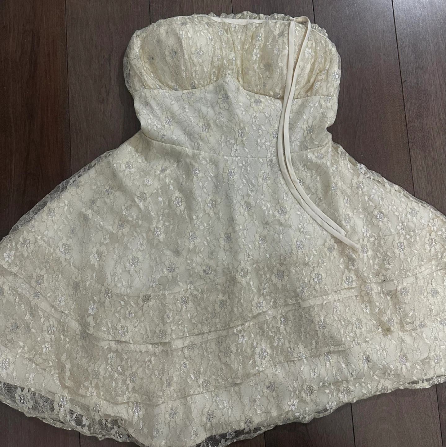 New Fashion Nova Mini Dress Ivory Size M