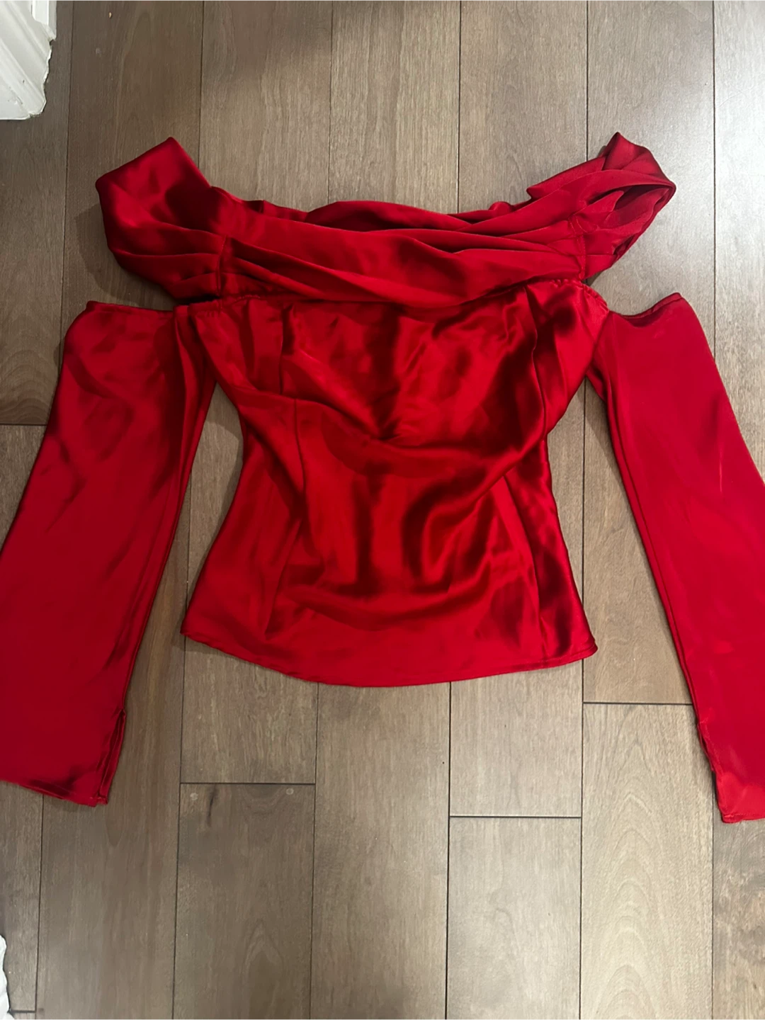 Fashion Nova Red Off-the-Shoulder Top