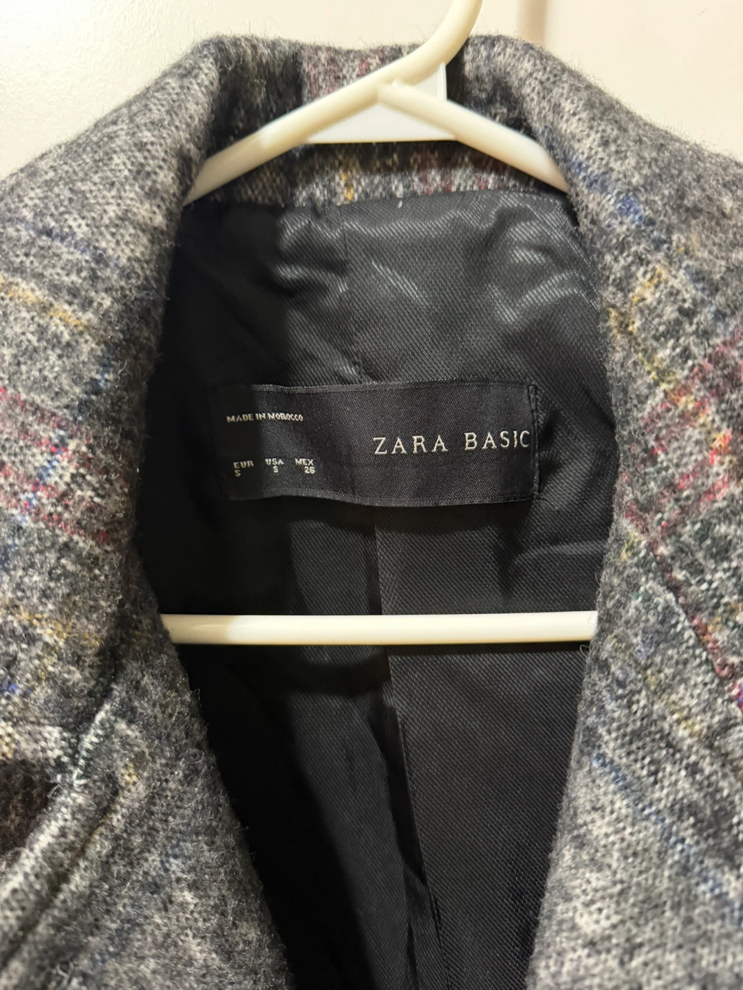 Zara Basic Plaid Wool Blend Blazer - photo 3