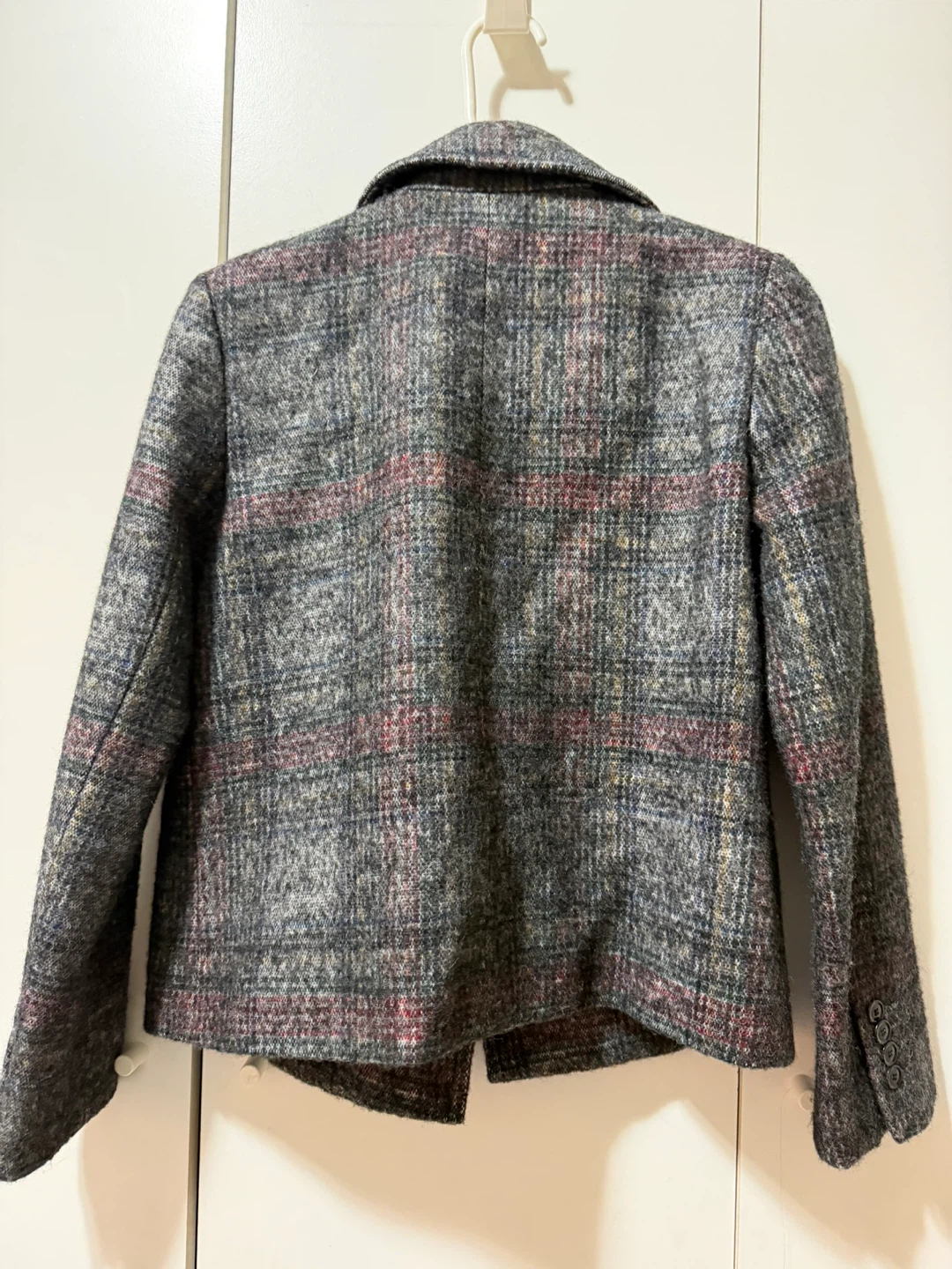 Zara Basic Plaid Wool Blend Blazer - photo 2