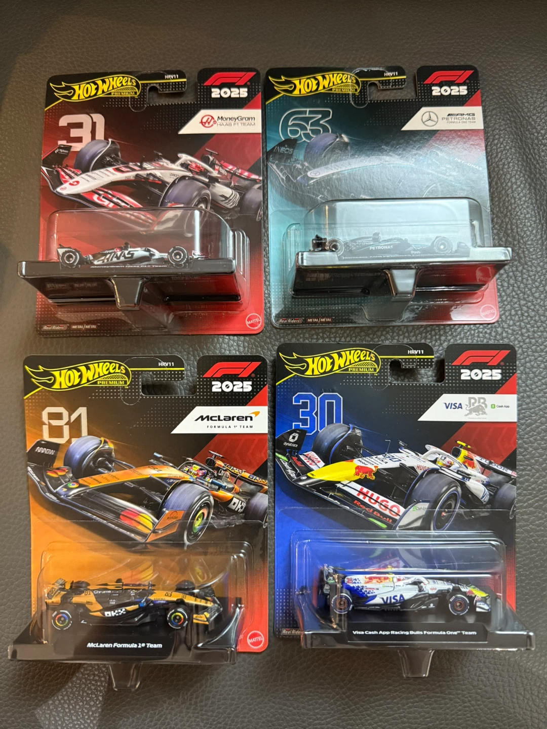 Hot Wheels Premium F1 Team Diecast Cars (Set of 4)