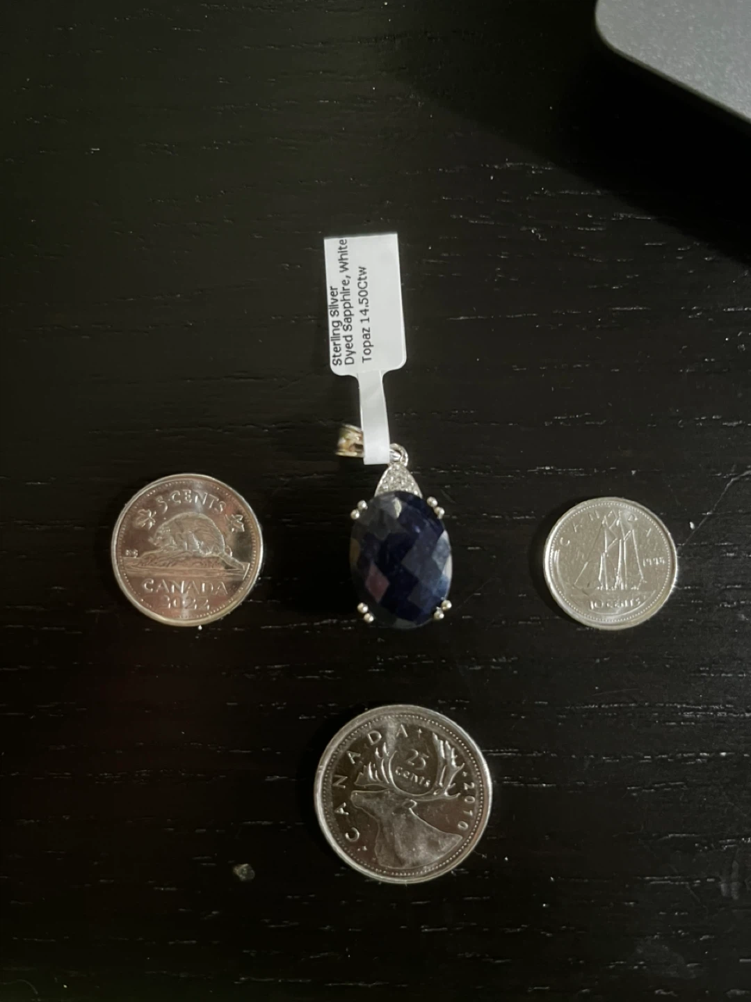 925 Silver Sapphire Pendant - photo 3