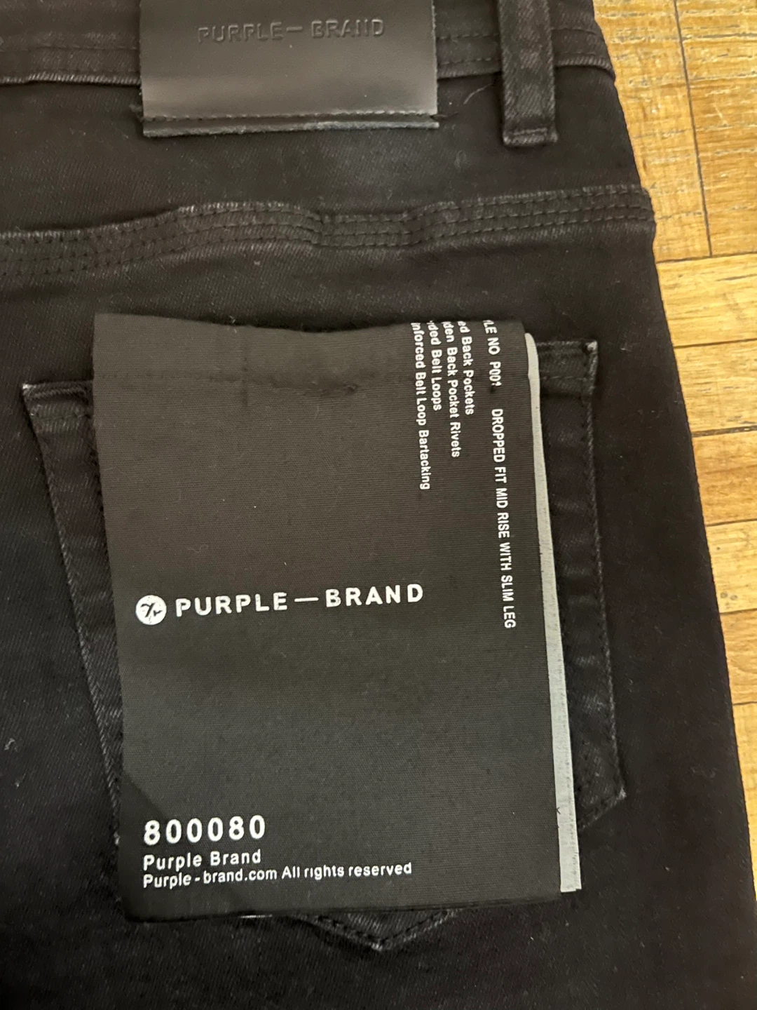 Purple Brand Black Distressed Slim Leg Jeans - photo 3