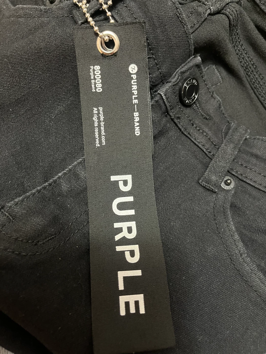 Purple Brand Black Distressed Slim Leg Jeans - photo 5