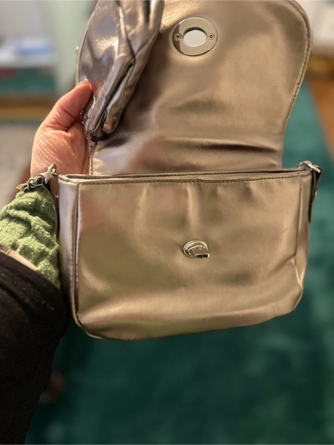 Material Girl Metallic Crossbody and change Purse - photo 2