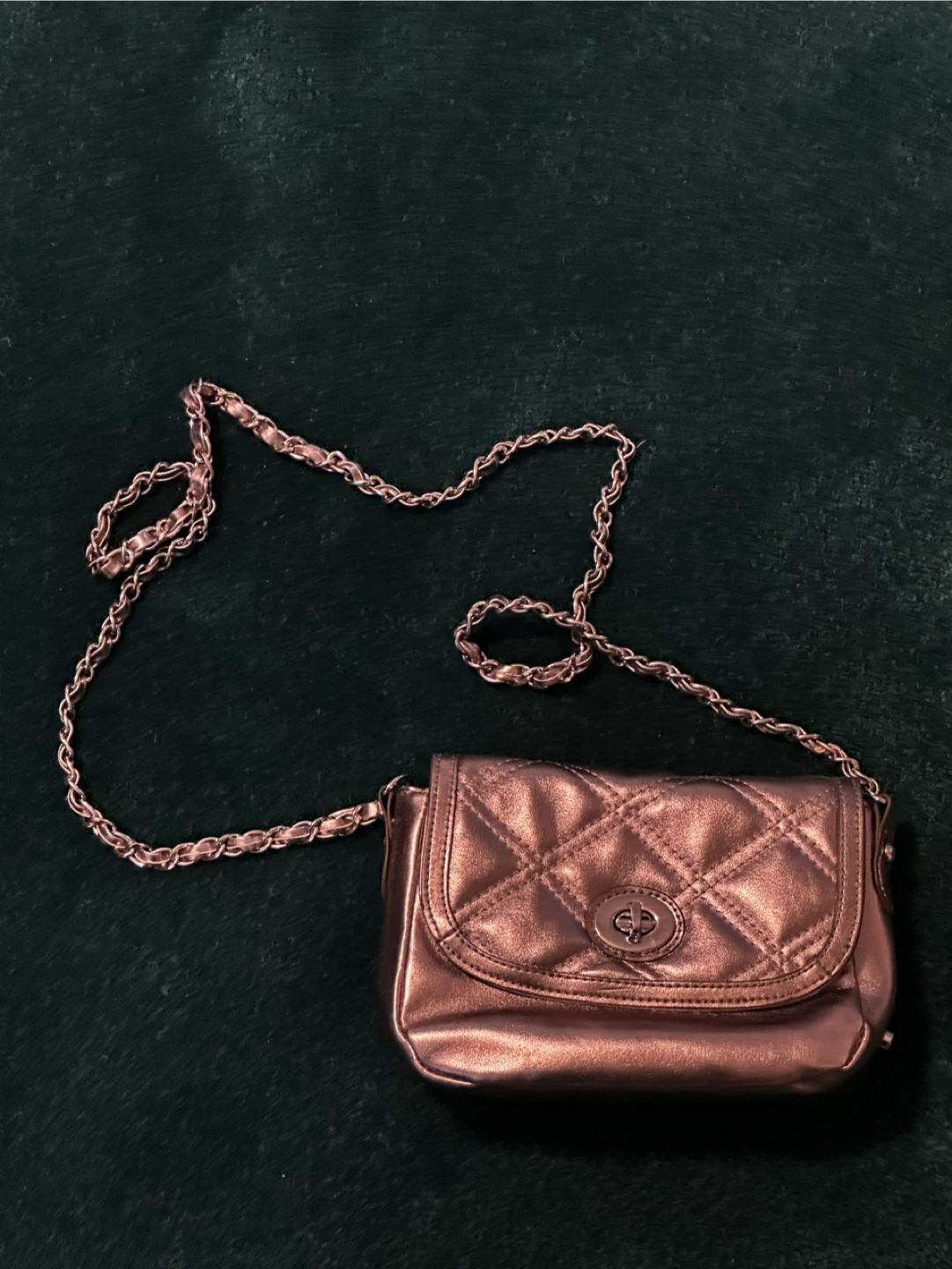 Material Girl Metallic Crossbody and change Purse