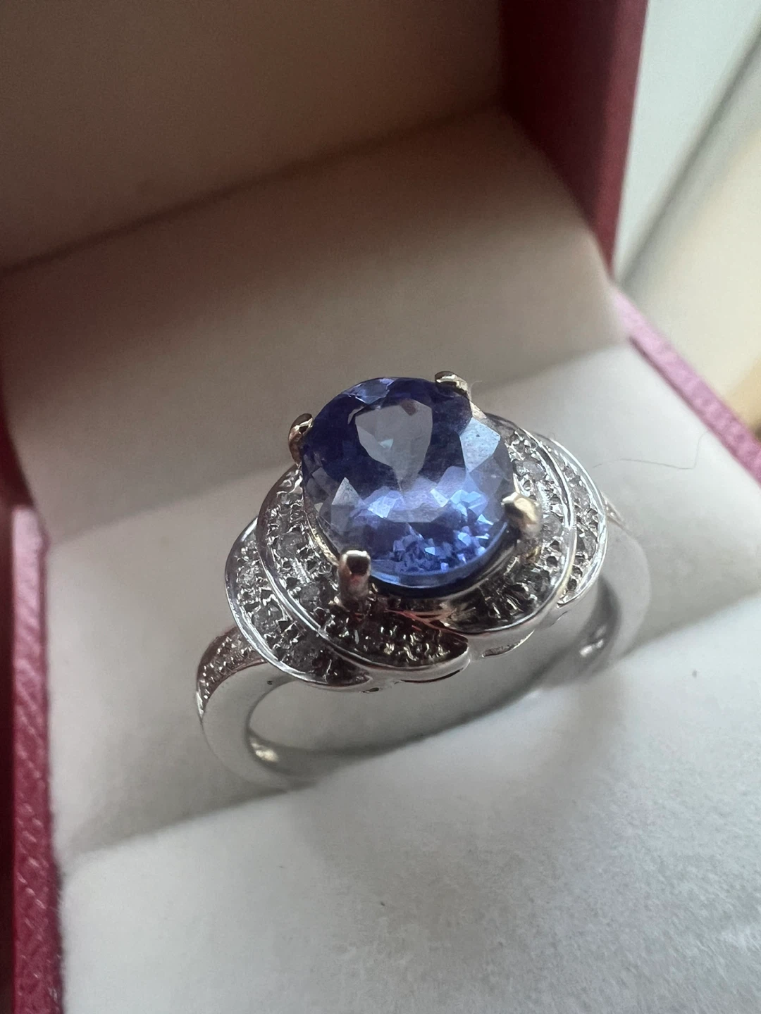 14K White Gold Tanzanite and Diamond Ring - photo 3