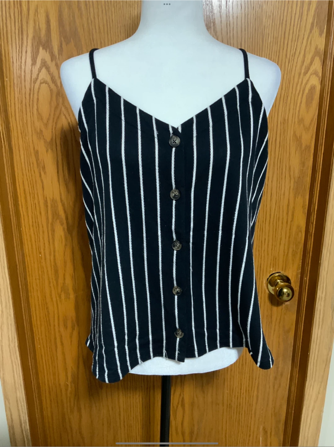 Black and White Striped Camisole