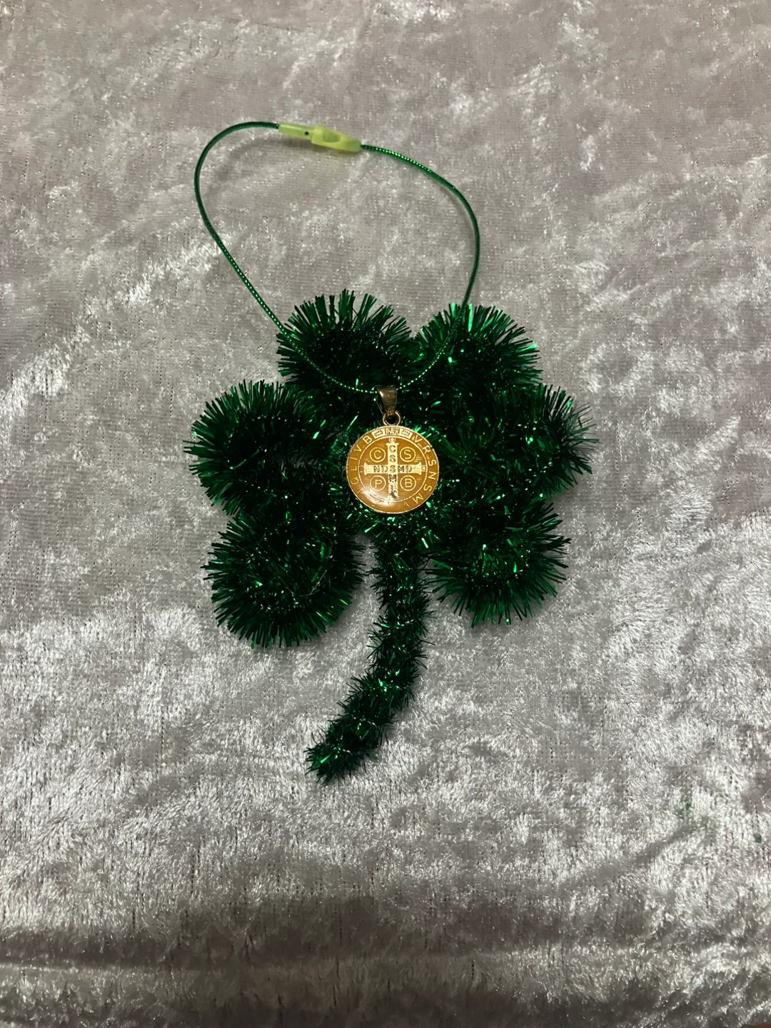 Shamrock Pendant with Cross Medal