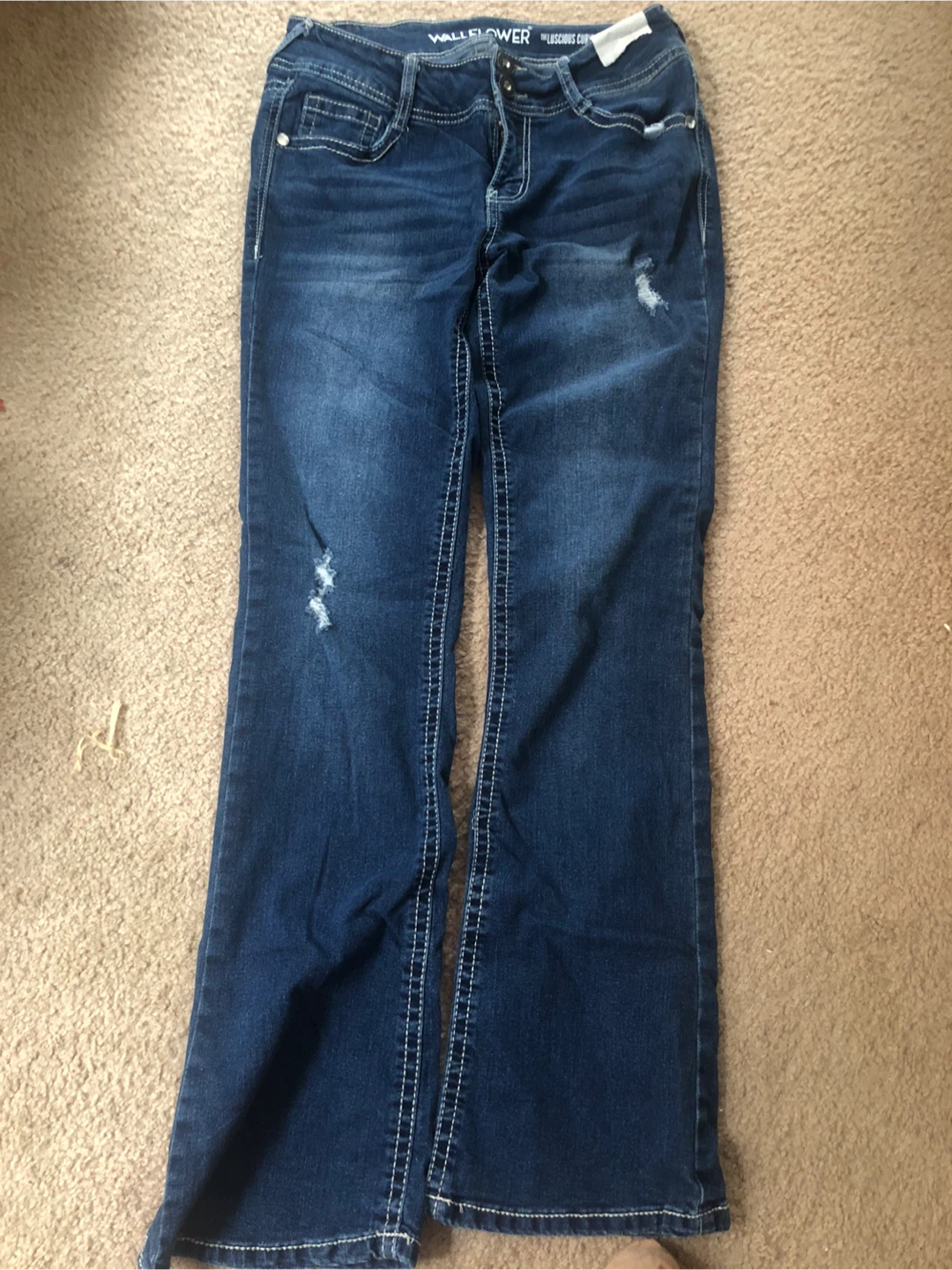 Wallflower Women's Jeans Bootcut Embellished Pockets Size 7 - photo 2