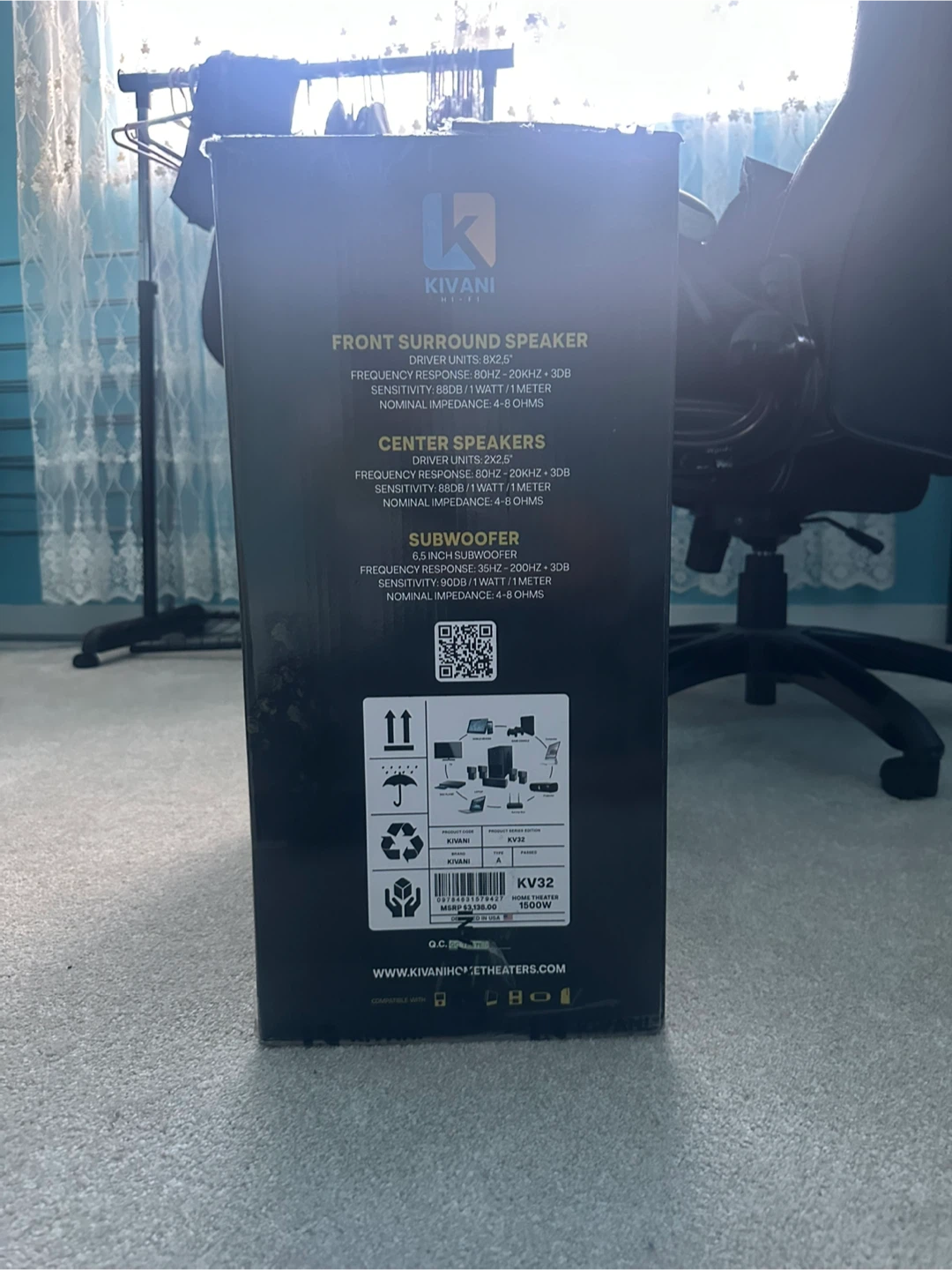 Kivani KV32 1500W Home Theater System - photo 2