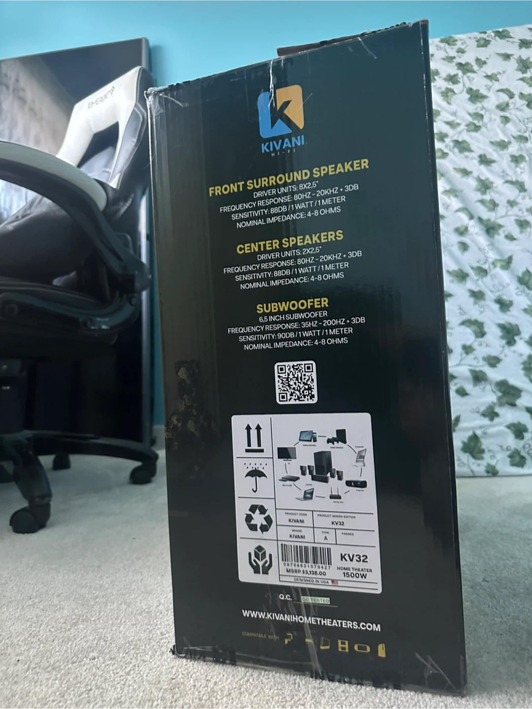 Kivani KV32 1500W Home Theater System - photo 4