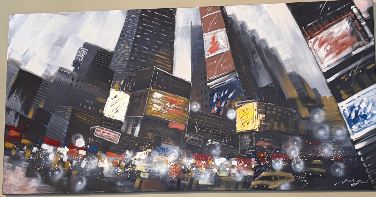 City in Motion Painting from Urban Barn 71” x 31” on canvas