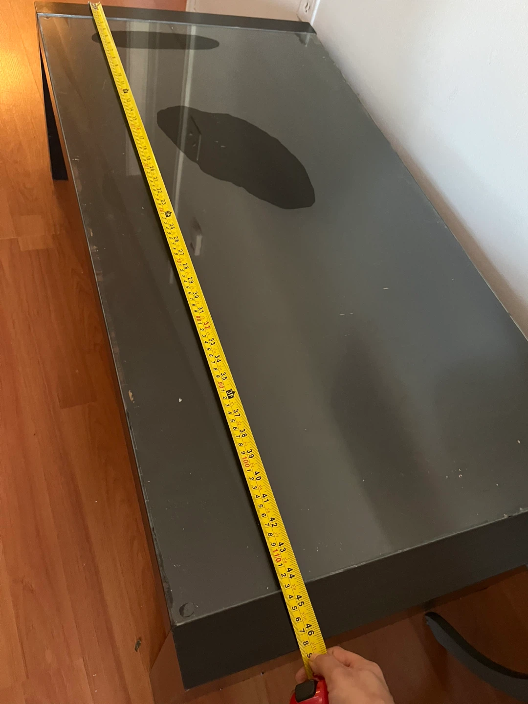 Black Coffee Table with Glass Top - photo 3