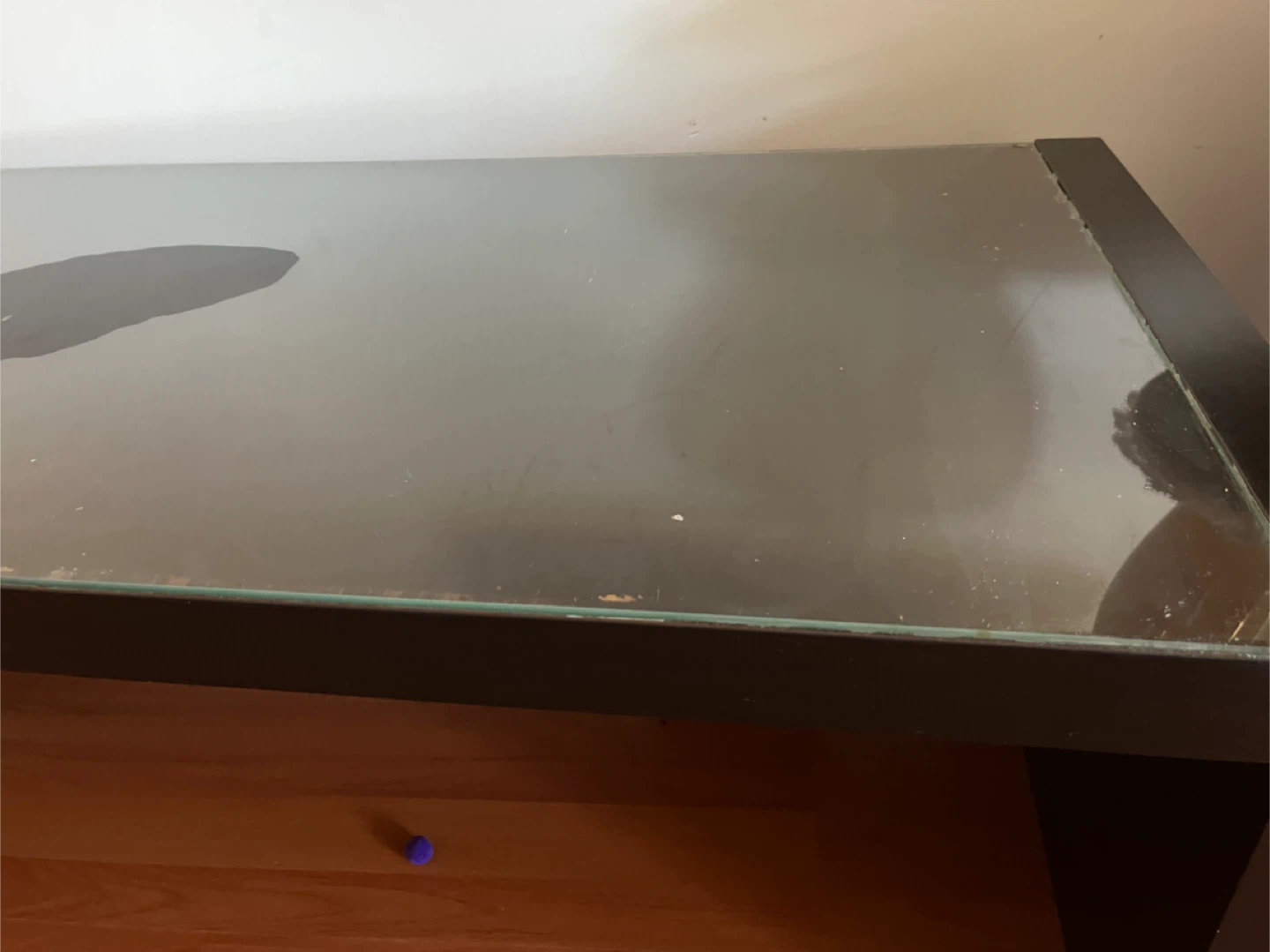 Black Coffee Table with Glass Top - photo 2