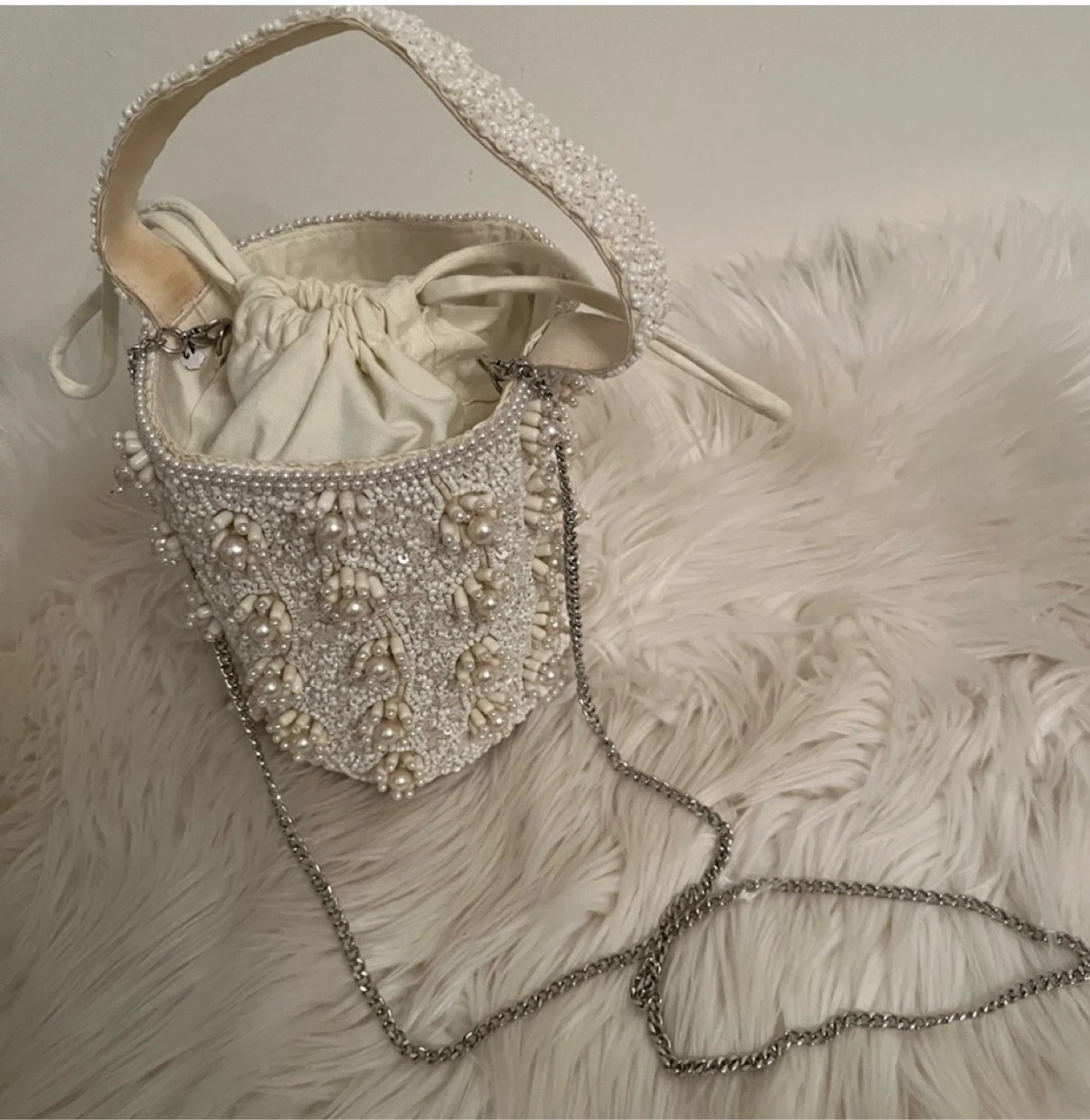 Elegant Pearl Beaded Bucket Bag 🏆 - photo 3