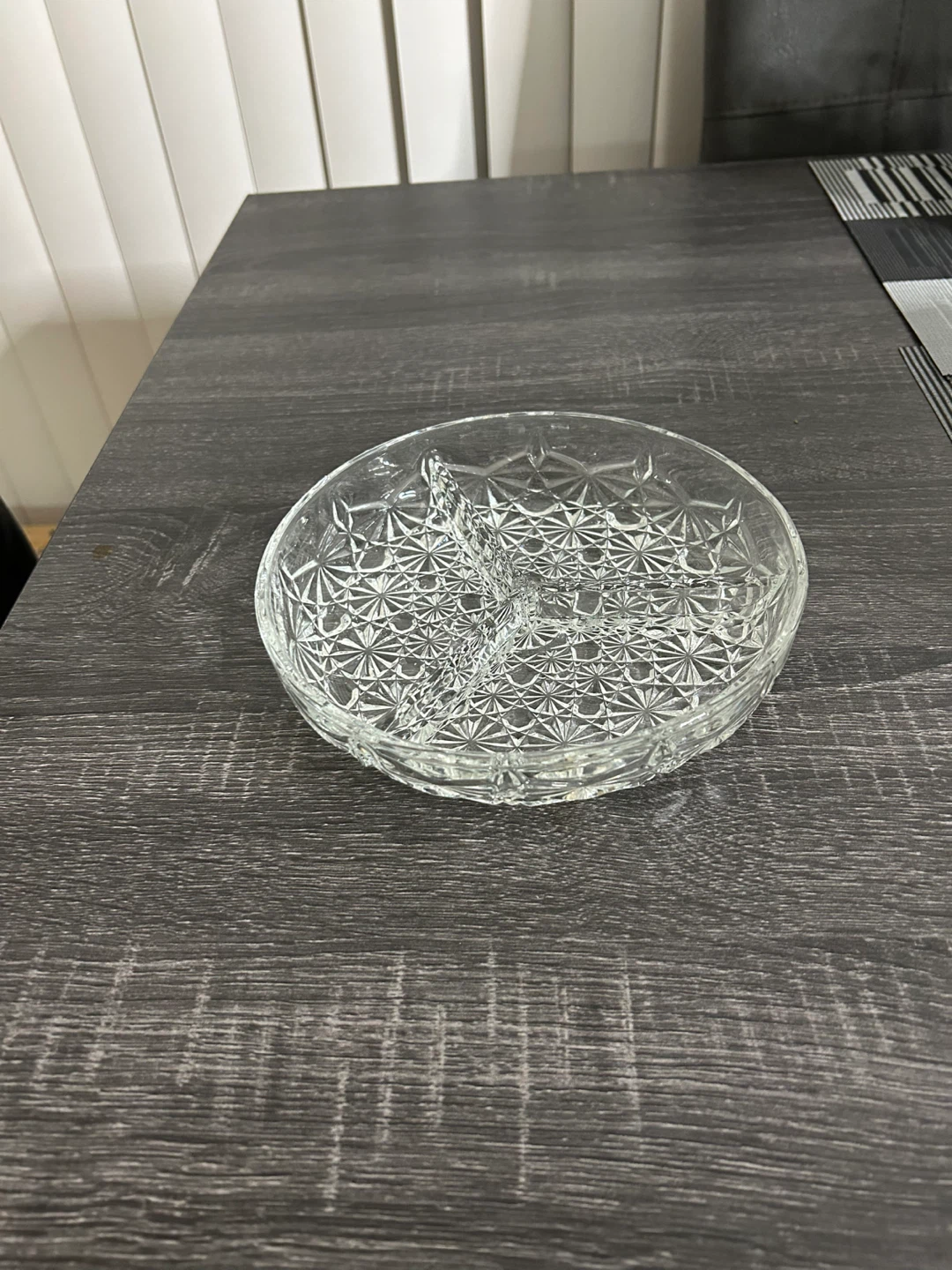 Clear Glass Divided Serving Dish