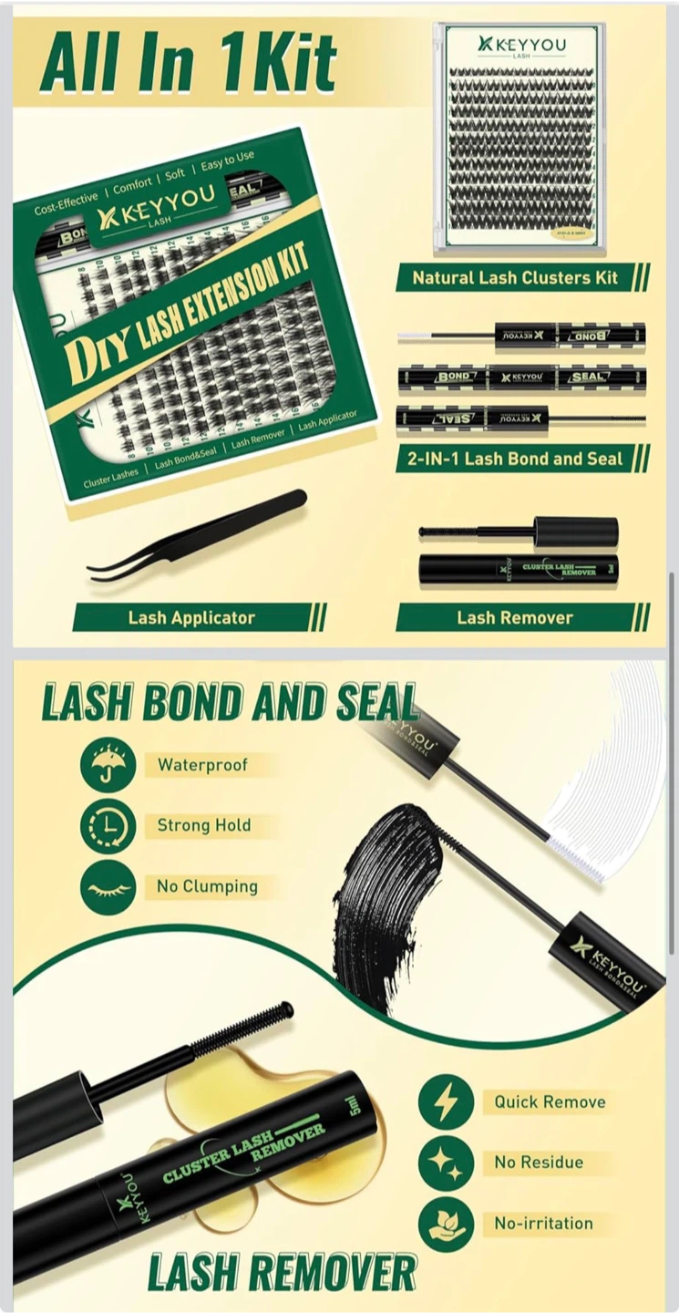 DIY Lash Extension Kit with Applicator, Bond, Seal & Remover - photo 3