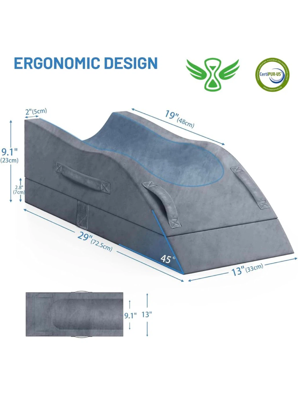 Ergonomic Leg Elevator Wedge Pillow - photo 2