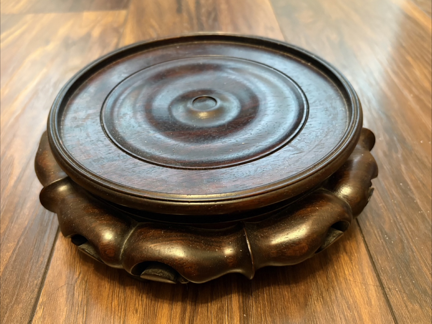 Vintage Rosewood Vase Stand - Like New